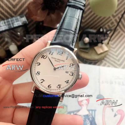 Perfect Replica Patek Philippe Calatrava Automatic Watch White Face